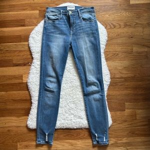 FRAME Denim Le High Skinny Light Blue Wash High Waist Jeans